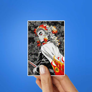 Flame Haired Warrior Glitter Sticker - Glitter Stickers | STICK IT UP