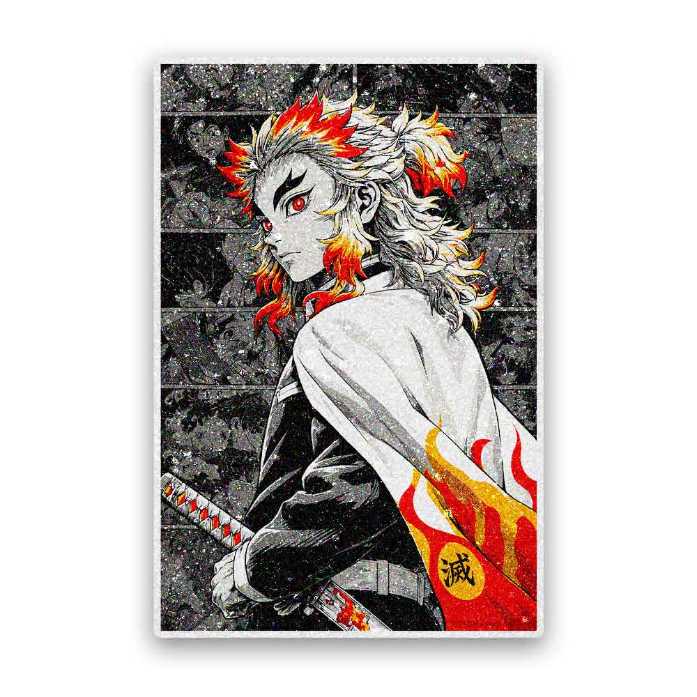 Flame Haired Warrior Glitter Sticker - Glitter Stickers | STICK IT UP
