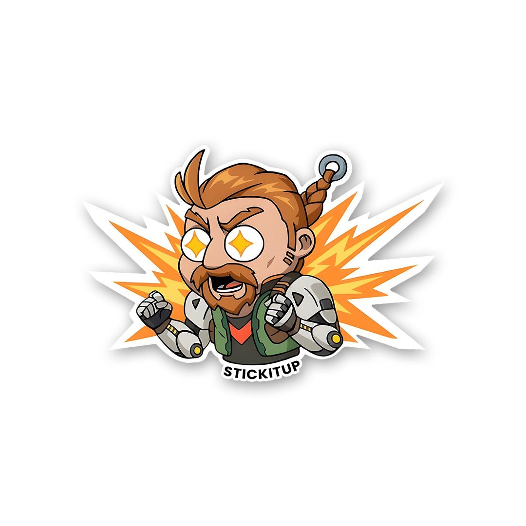 FLAME PUNCHER Sticker waterproof vinyl decal for laptop, bike, car & bottle