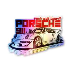 Flat-Six Coupe Holographic Stickers - Holographic stickers | STICK IT UP