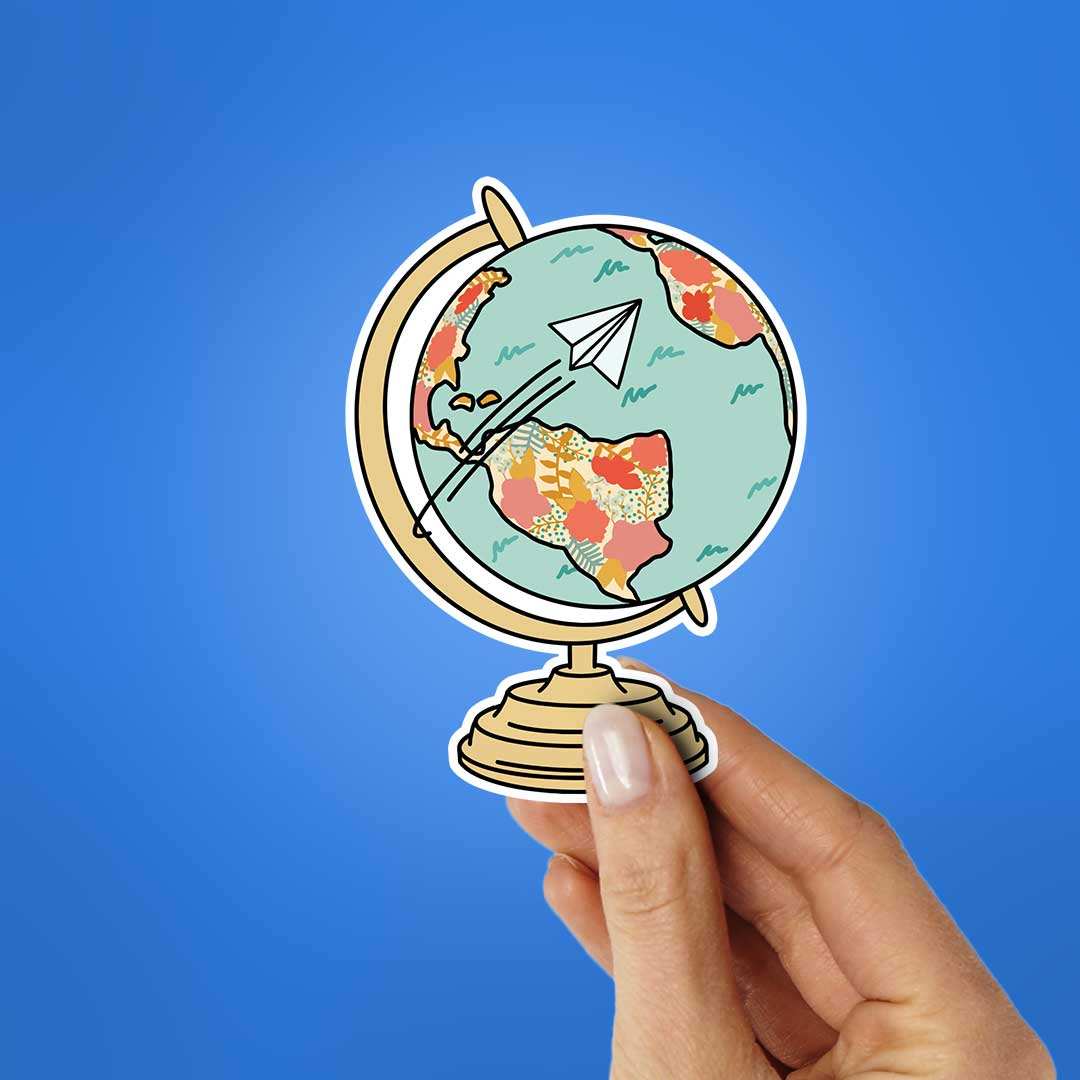 Up Map Sticker Buy Floral World Map Sticker Online | Premium Waterproof Vinyl | STICK ...