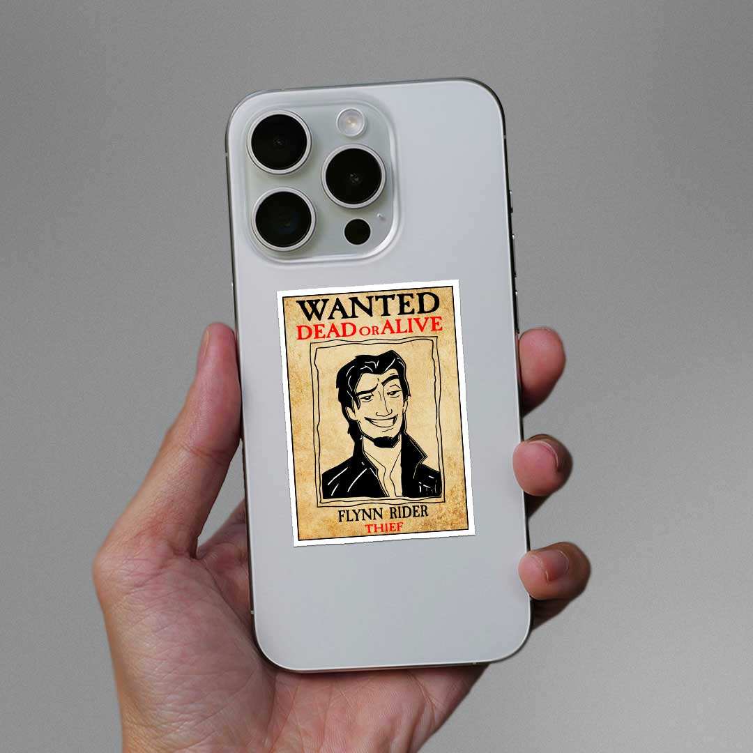 Flynn Rider Sticker waterproof vinyl decal for laptop, bike, car & bottle