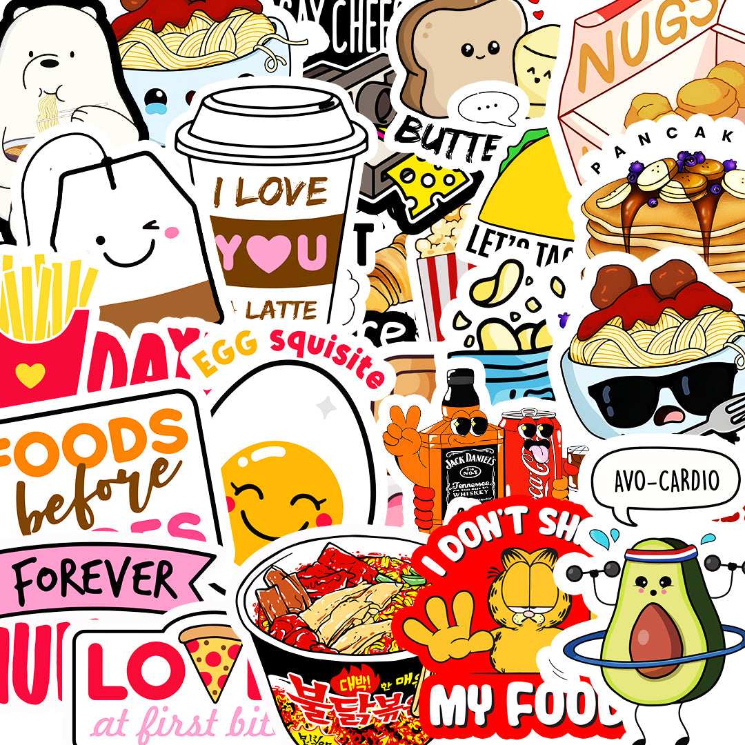 Food Sticker Packs [50 sticker] - Sticker Packs | STICK IT UP