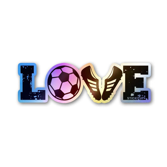 Football Love Holographic Stickers - STICK IT UP