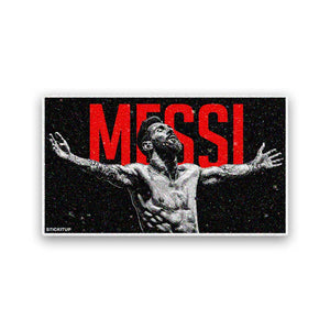 Footballer Arms Outstretched Glitter Sticker - Glitter Stickers | STICK IT UP