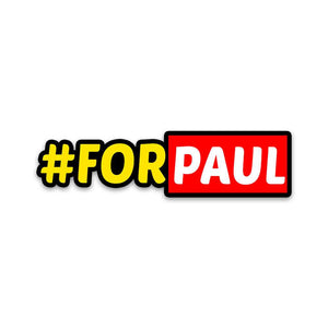 For Paul Bumper Sticker waterproof vinyl decal for laptop, bike, car & bottle