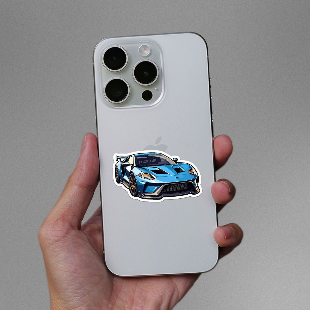 Ford GT Sticker waterproof vinyl decal for laptop, bike, car & bottle