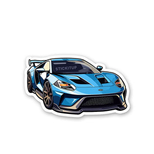 Ford GT Sticker waterproof vinyl decal for laptop, bike, car & bottle
