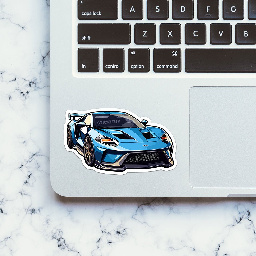 Ford GT Sticker waterproof vinyl decal for laptop, bike, car & bottle