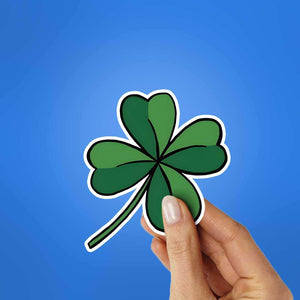 Four - Leaf Clover Sticker waterproof vinyl decal for laptop, bike, car & bottle