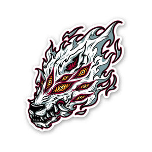 Fox Devil Chainsaw Man Sticker waterproof vinyl decal for laptop, bike, car & bottle