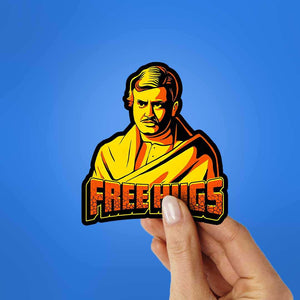 Free Hugs 0.1 Sticker waterproof vinyl decal for laptop, bike, car & bottle