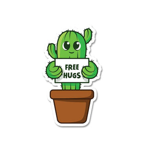 Free Hugs Sticker waterproof vinyl decal for laptop, bike, car & bottle
