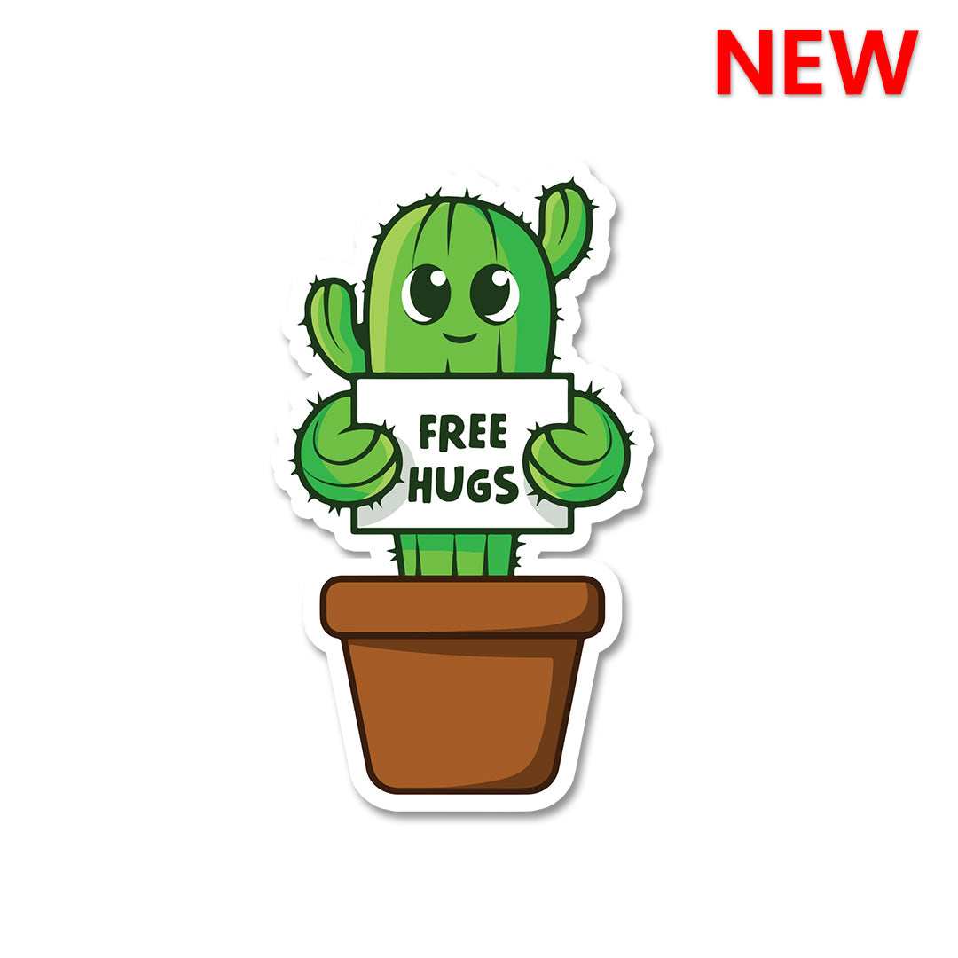 Free Hugs Sticker waterproof vinyl decal for laptop, bike, car & bottle