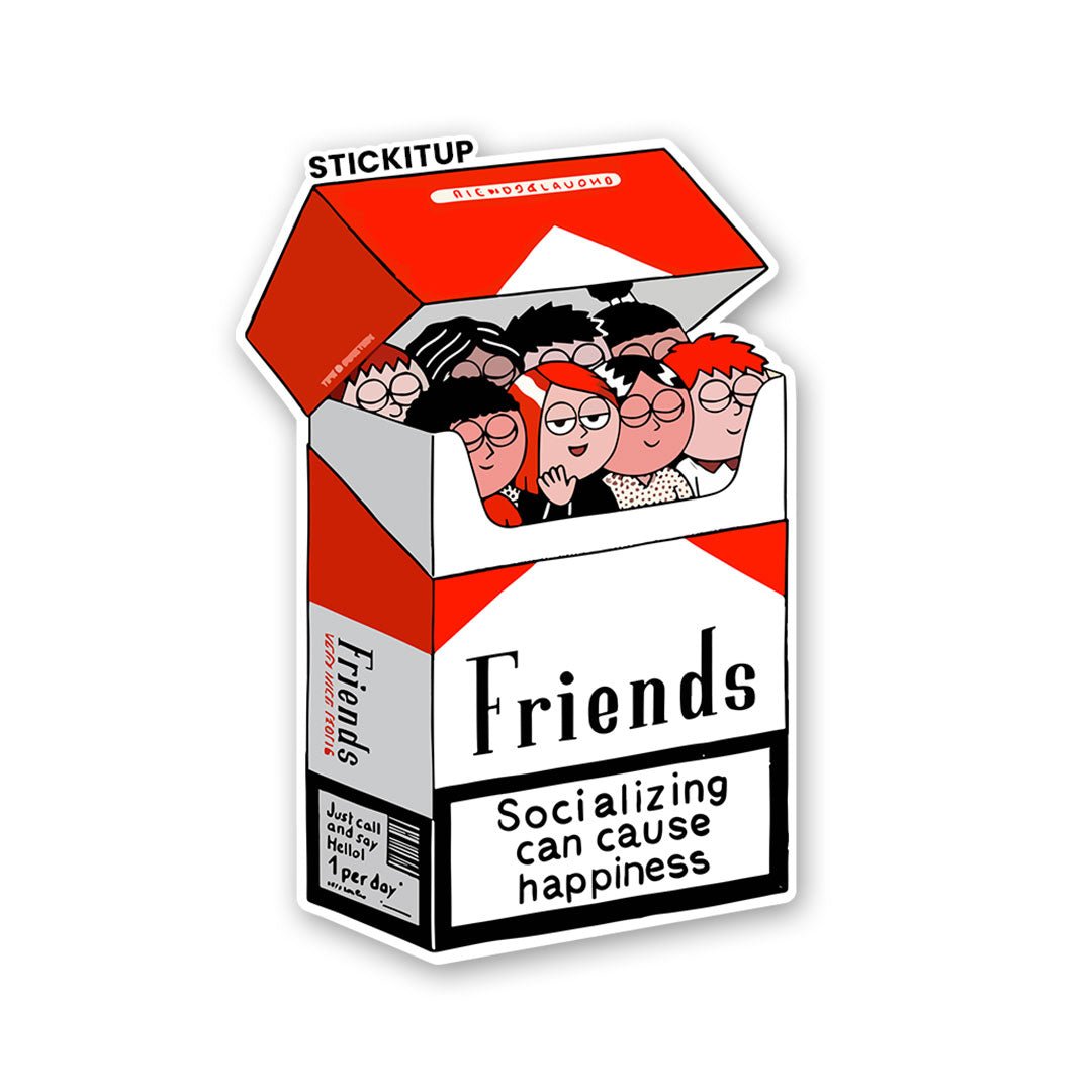 Friends Socializing Sticker waterproof vinyl decal for laptop, bike, car & bottle