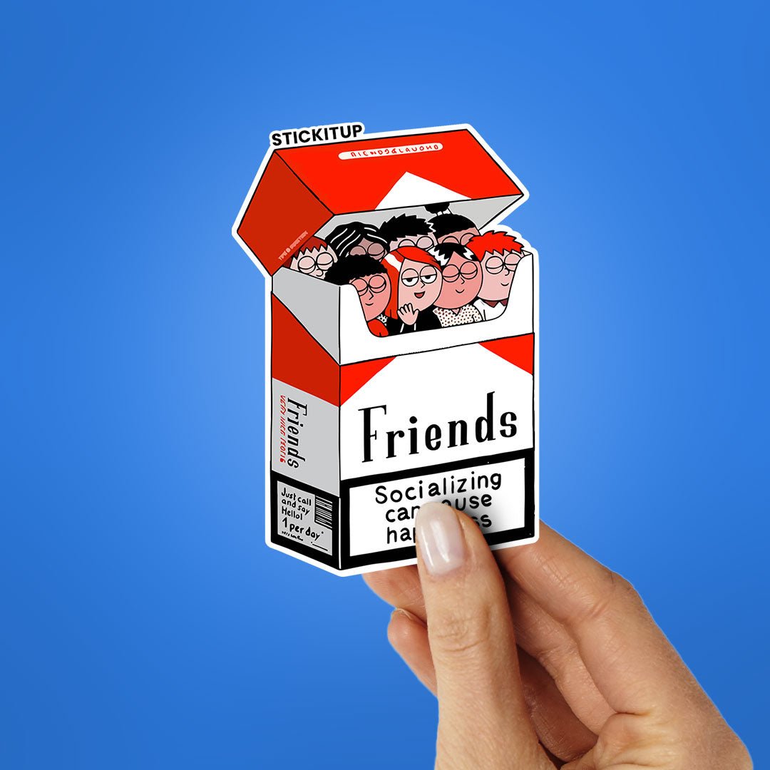 Friends Socializing Sticker waterproof vinyl decal for laptop, bike, car & bottle