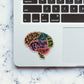 Frontal Temporal Glitter Sticker waterproof vinyl decal for laptop, bike, car & bottle