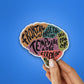 Frontal Temporal Glitter Sticker waterproof vinyl decal for laptop, bike, car & bottle