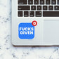 Fucks Given 0 Sticker waterproof vinyl decal for laptop, bike, car & bottle