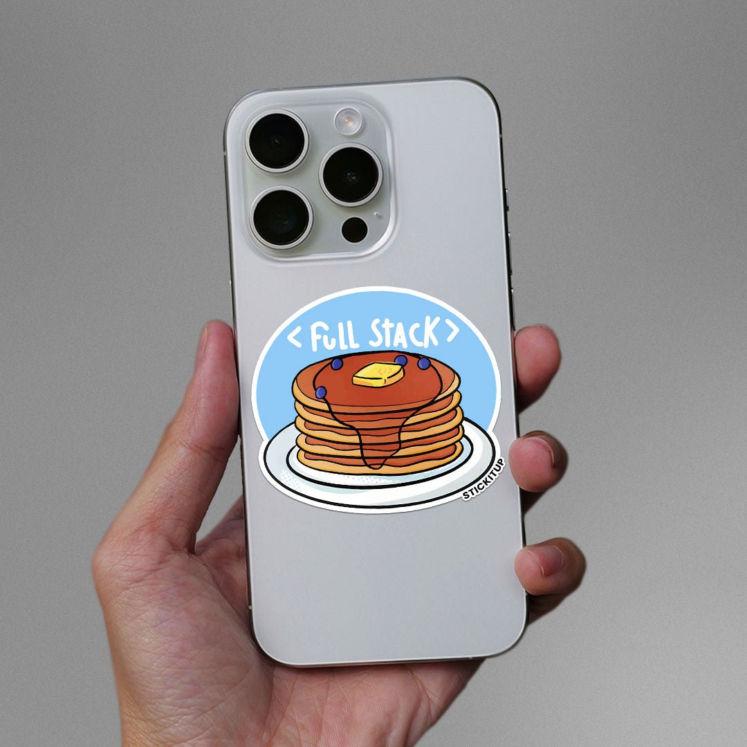 Full Stack Sticker waterproof vinyl decal for laptop, bike, car & bottle