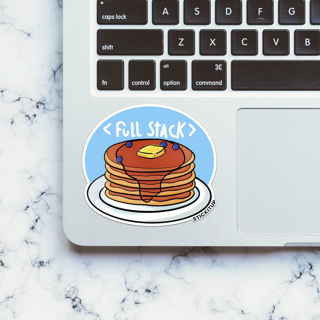 Full Stack Sticker waterproof vinyl decal for laptop, bike, car & bottle