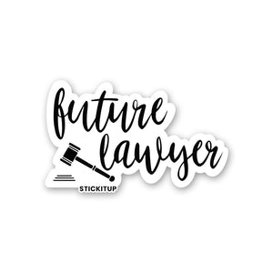 Future lawyer Sticker waterproof vinyl decal for laptop, bike, car & bottle