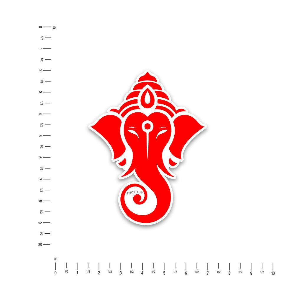 Ganpatibapa Mukh Bumper Sticker waterproof vinyl decal for laptop, bike, car & bottle