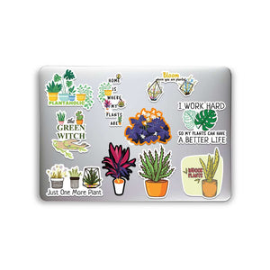 Gardening Sticker Packs [50 sticker] waterproof vinyl decal for laptop, bike, car & bottle