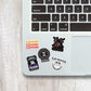 Gemini Mini Stickers Sheet waterproof vinyl decal for laptop, bike, car & bottle