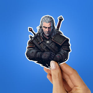 Geralt Sticker waterproof vinyl decal for laptop, bike, car & bottle