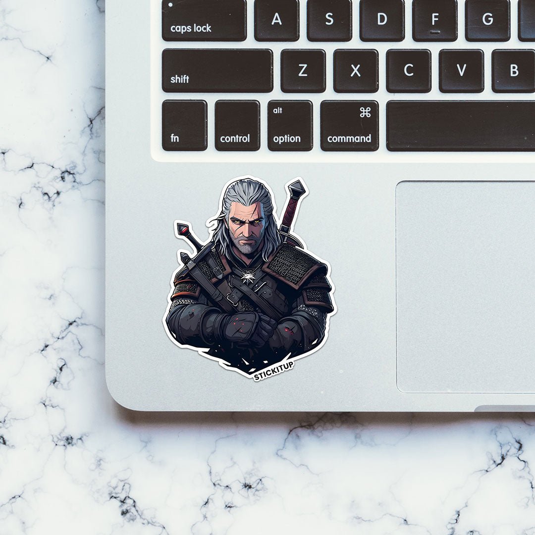 Geralt Sticker waterproof vinyl decal for laptop, bike, car & bottle