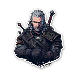 Geralt Sticker waterproof vinyl decal for laptop, bike, car & bottle