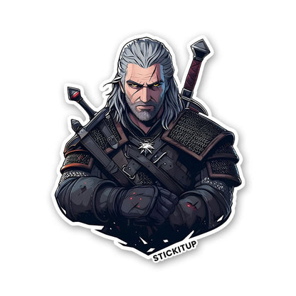 Geralt Sticker waterproof vinyl decal for laptop, bike, car & bottle