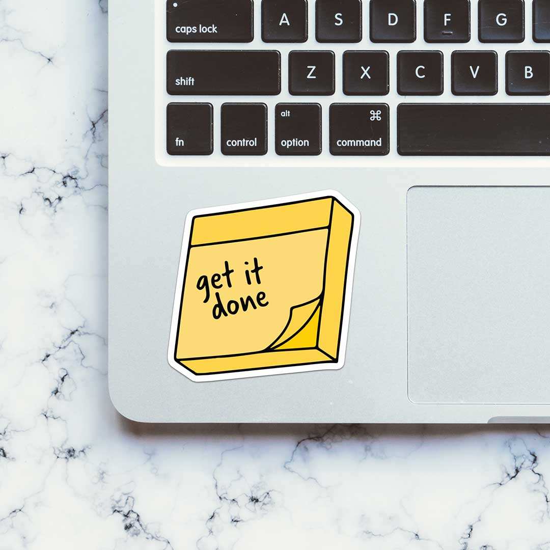 Get It Done Sticker waterproof vinyl decal for laptop, bike, car & bottle