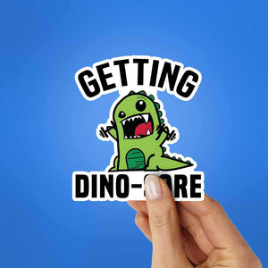 Getting Dinosore Sticker waterproof vinyl decal for laptop, bike, car & bottle
