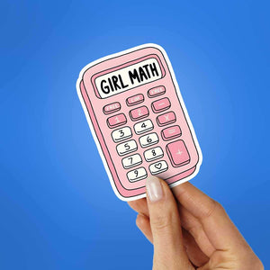 Girl Math Sticker waterproof vinyl decal for laptop, bike, car & bottle