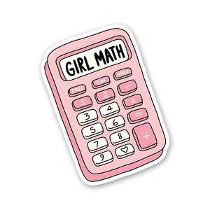 Girl Math Sticker waterproof vinyl decal for laptop, bike, car & bottle