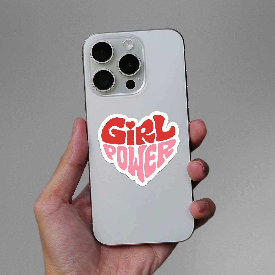 Girl Power Sticker waterproof vinyl decal for laptop, bike, car & bottle