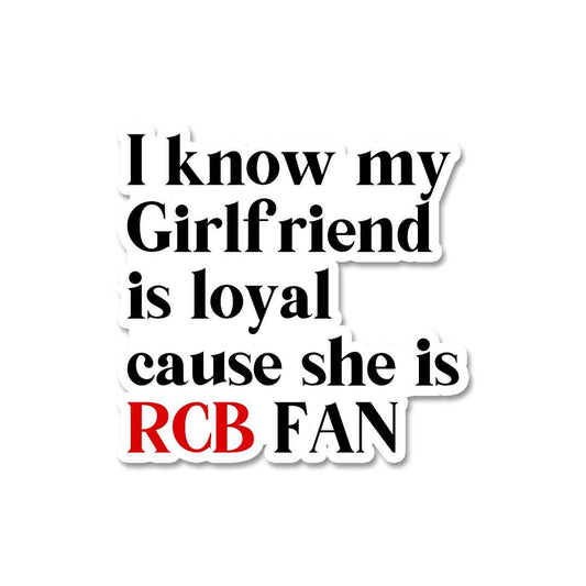 Girlfriend Is Rcb Fan Sticker - STICK IT UP