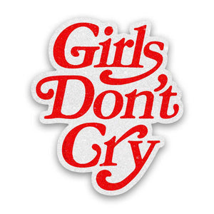 Girls Don't Cry Script Glitter Sticker - Glitter Stickers | STICK IT UP