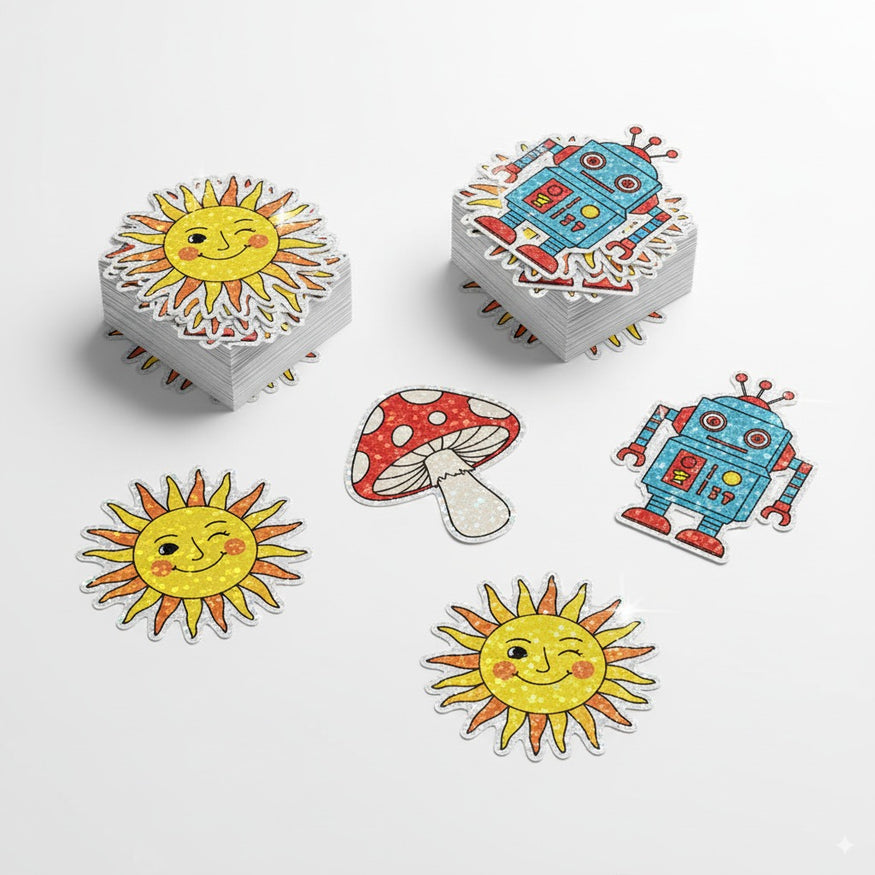 Buy Custom Glitter Sticker Online | Premium Waterproof Vinyl | STICK IT UP