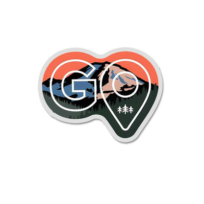 Go Adventure Sticker waterproof vinyl decal for laptop, bike, car & bottle