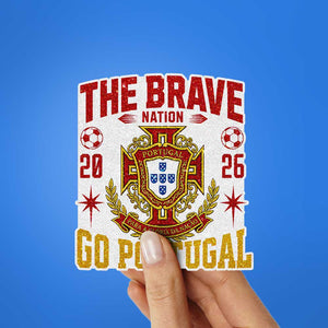 Go Portugal Football Glitter Sticker - Glitter Stickers | STICK IT UP
