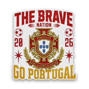 Go Portugal Football Glitter Sticker - Glitter Stickers | STICK IT UP