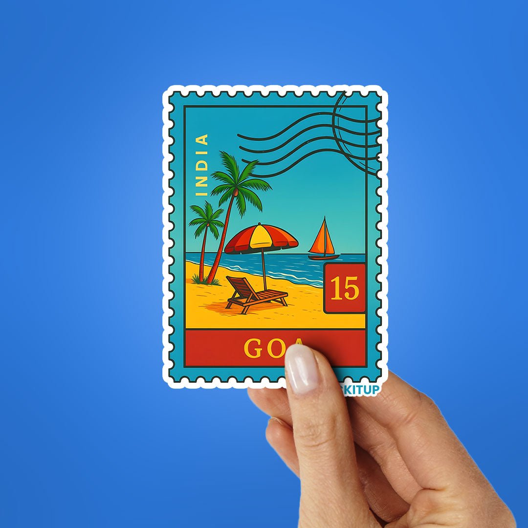 GOA STAMP Sticker waterproof vinyl decal for laptop, bike, car & bottle