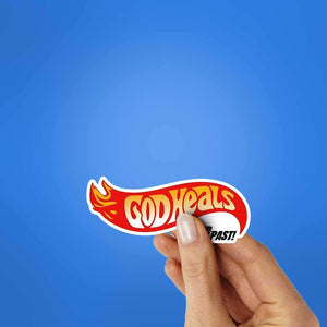 God Heals Sticker waterproof vinyl decal for laptop, bike, car & bottle
