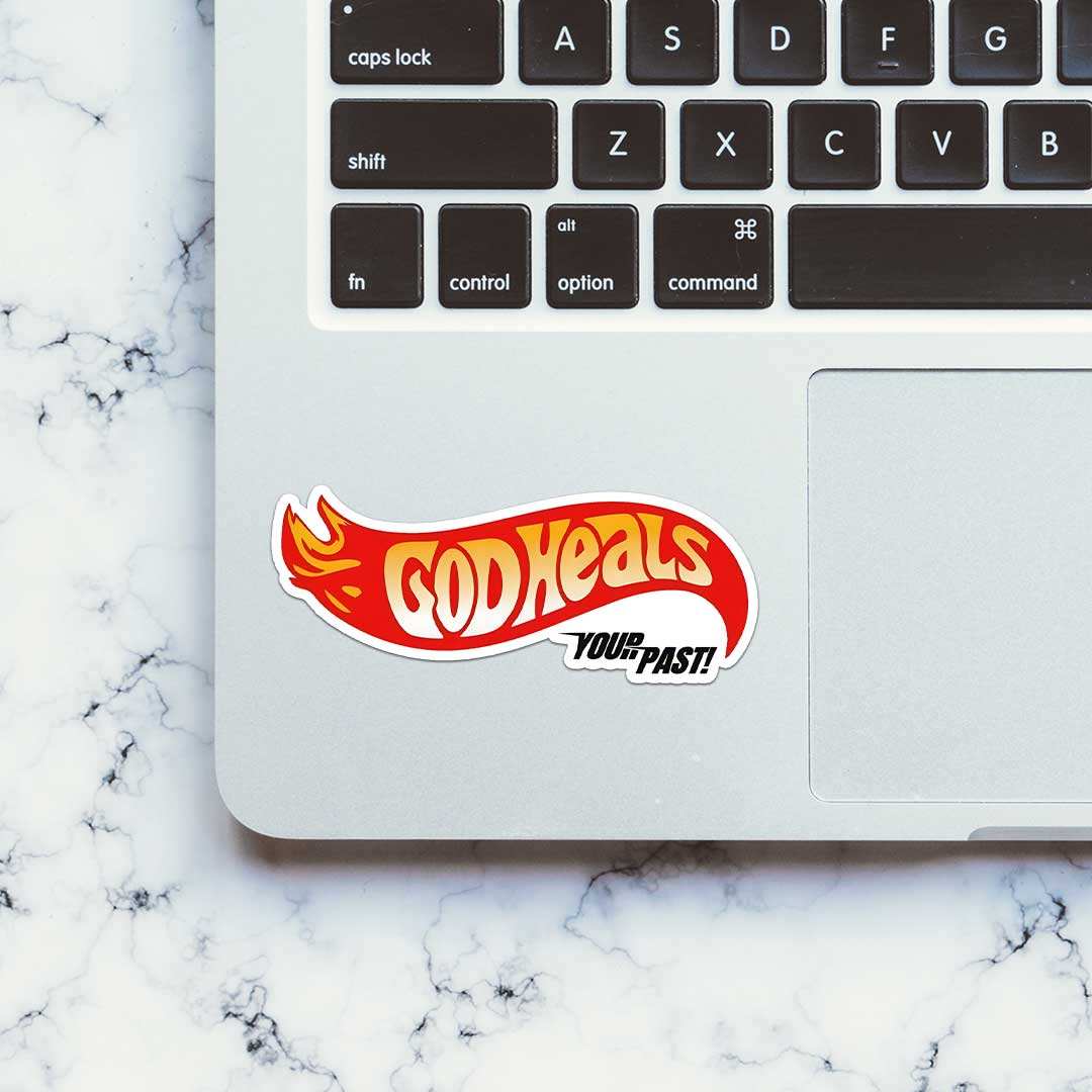 God Heals Sticker waterproof vinyl decal for laptop, bike, car & bottle