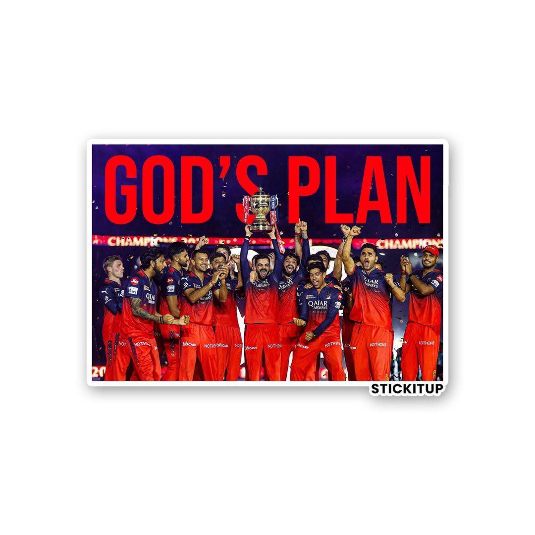 GODS PLAN Sticker waterproof vinyl decal for laptop, bike, car & bottle