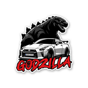 Godzilla Car Sticker waterproof vinyl decal for laptop, bike, car & bottle