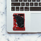 Godzilla Majestic Black & Red Glitter Sticker waterproof vinyl decal for laptop, bike, car & bottle